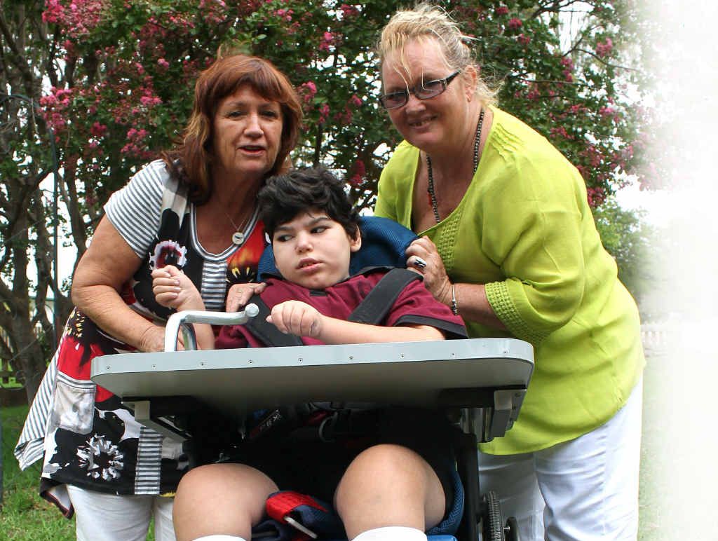 WHEELS FOR BLAKE: Jan Scopelliti with Blake and Kerry Zorzi are fundraising to improve Blake’s quality of life. WHEELS FOR BLAKE: Jan Scopelliti with Blake and Kerry Zorzi are fundraising to improve Blake’s quality of life.